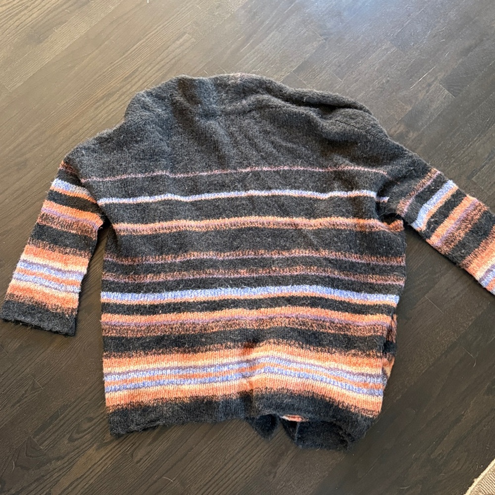 Free People Oversized Striped Alpaca Open Cardigan Medium - Picture 11 of 11